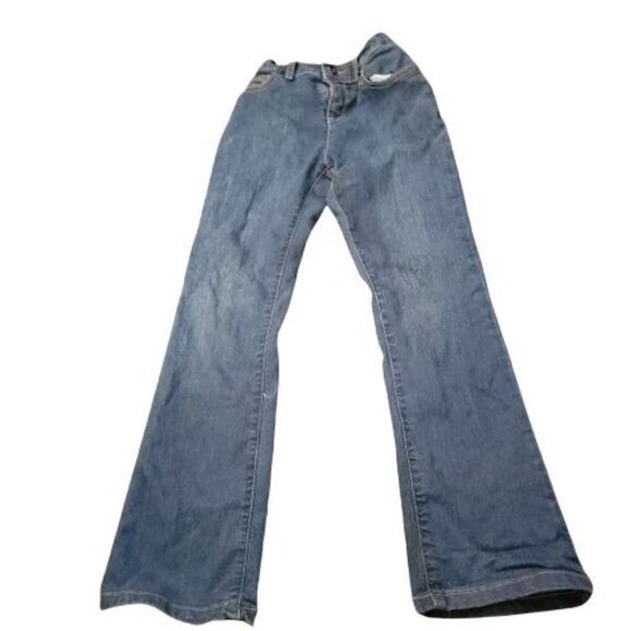 The Children's Place Girls Blue Pockets Mid Rise Denim Bootcut Jeans Size 8 - Picture 1 of 11